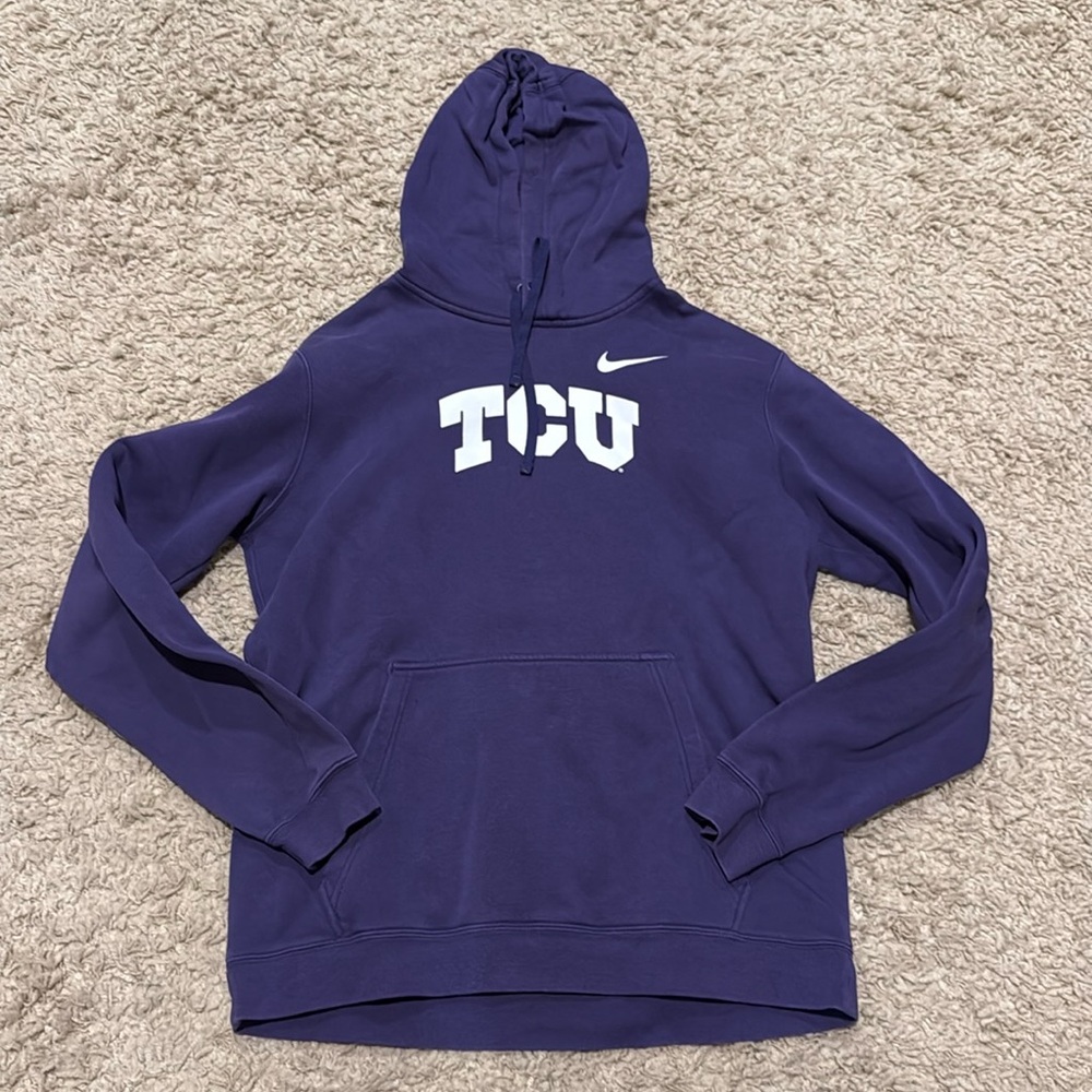 TCU Nike Men’s Hoodie Pullover Sweatshirt Purple Large